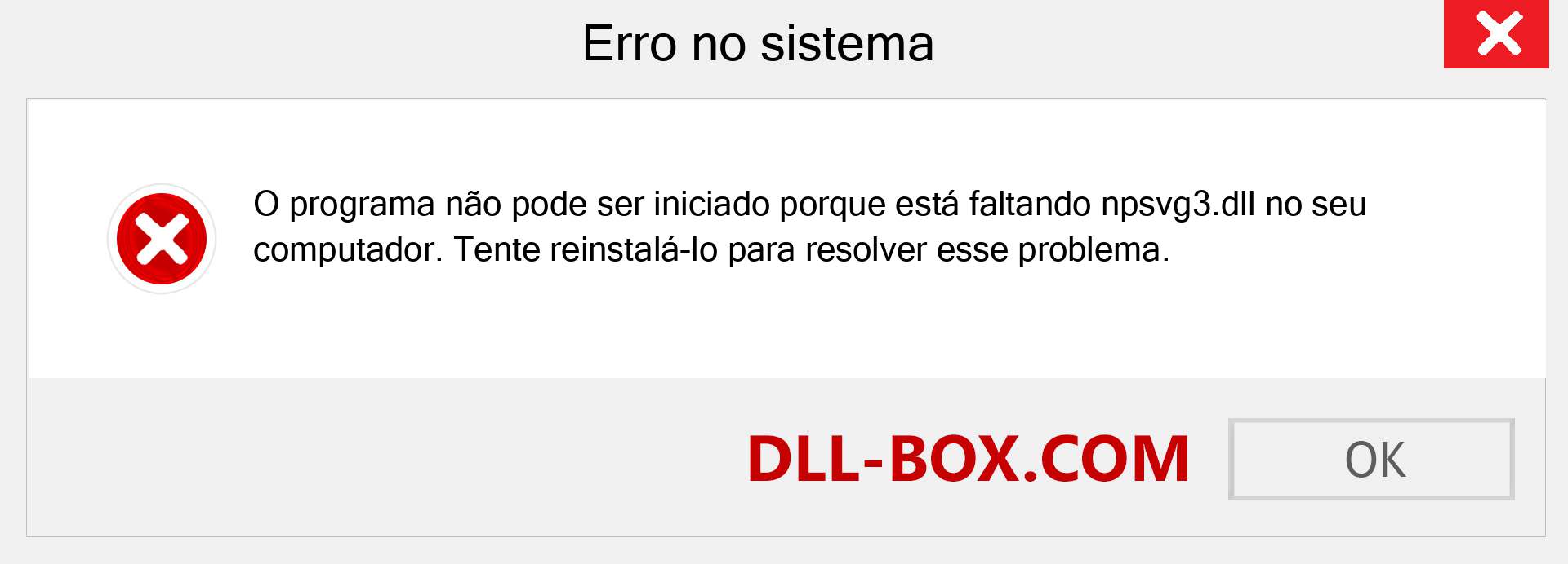 Arquivo npsvg3.dll ausente ?. Download para Windows 7, 8, 10 - Correção de erro ausente npsvg3 dll no Windows, fotos, imagens